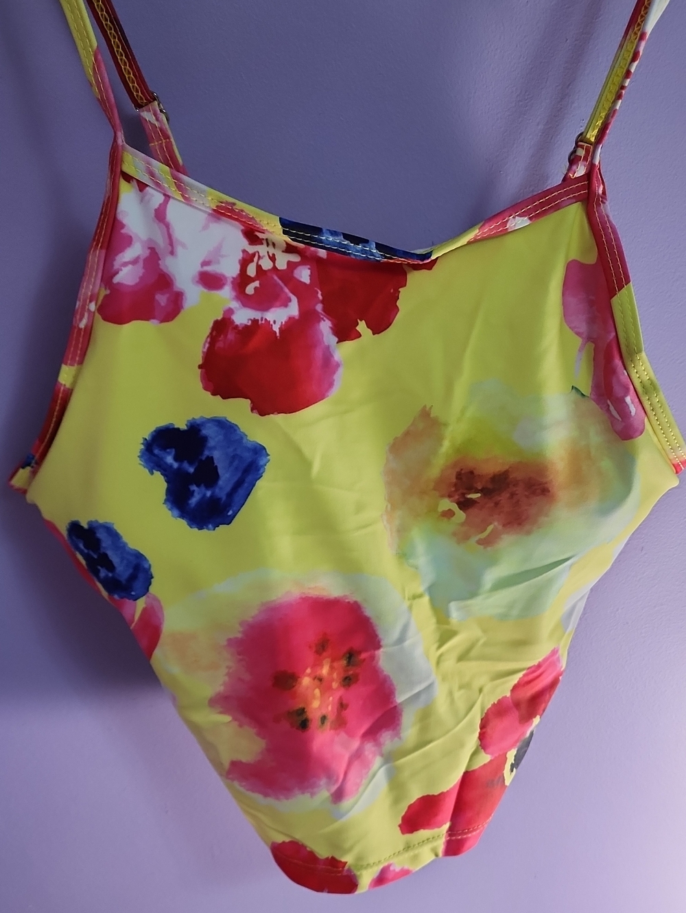 Girls' Yellow Floral Two-Piece Swimsuit
